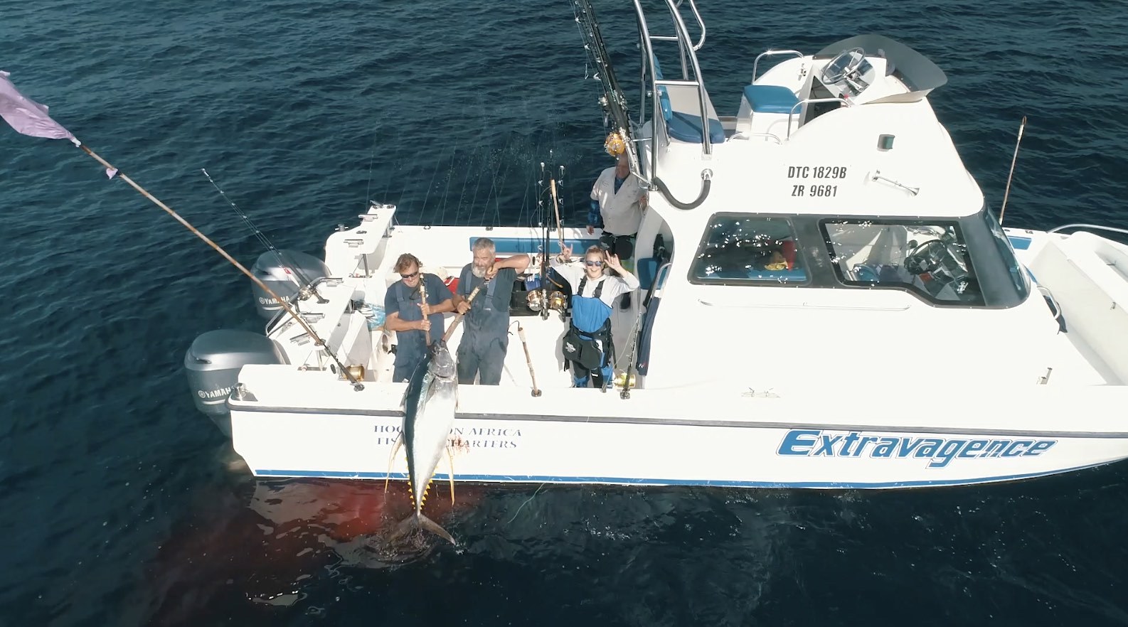 Hooked on africa fishing charters cape town drone footage 2