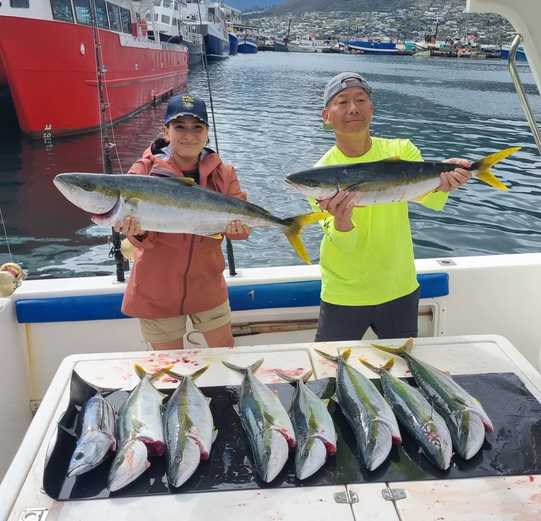 yellowtail fishing charters cape town-hooked-on-africa-hout-bay-fishing-charters